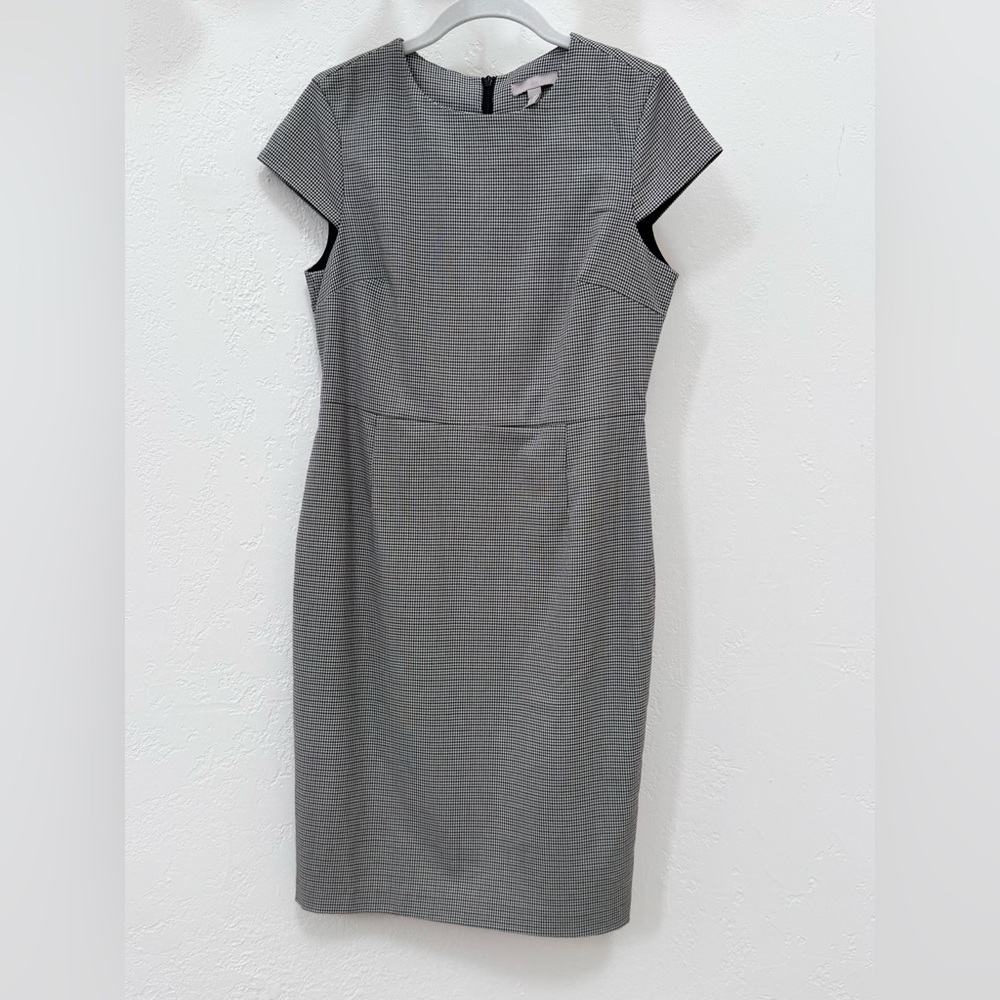 H&M Sleek Plaid Form-Fitted Pencil Dress - Size 8